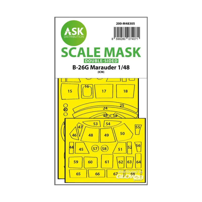 B-26G Marauder double-sided express fit mask for ICM Speciale Aanbieding