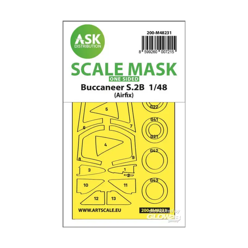 Shop Nu Buccaneer S.2B one-sided express fit mask for Airfix