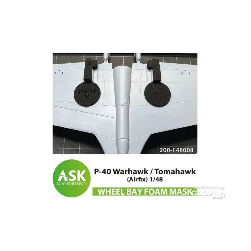 Meest Verkocht P-40 Warhawk / Tomahawk FOAM flexibel wheel bay mask for Airfix