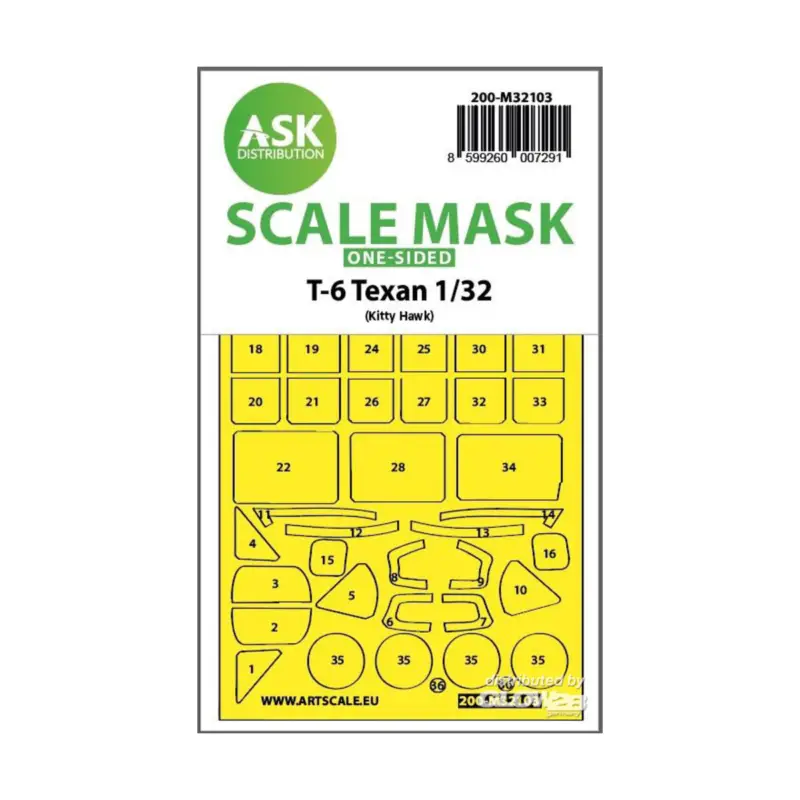 T-6 Texan one-sided express fit mask for Kitty Hawk Rechtstreeks Van De Fabrikant
