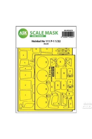 Beperkt Aanbod Heinkel He 111P-1 one-sided express fit mask for Revell