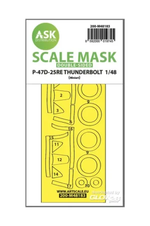 P-47D-25RE Thunderbolt double-sided express fit mask for Miniart Uitverkoop