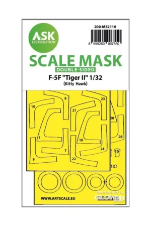 F-5F Tiger II double-sided express fit mask for Kitty Hawk Uitverkoop