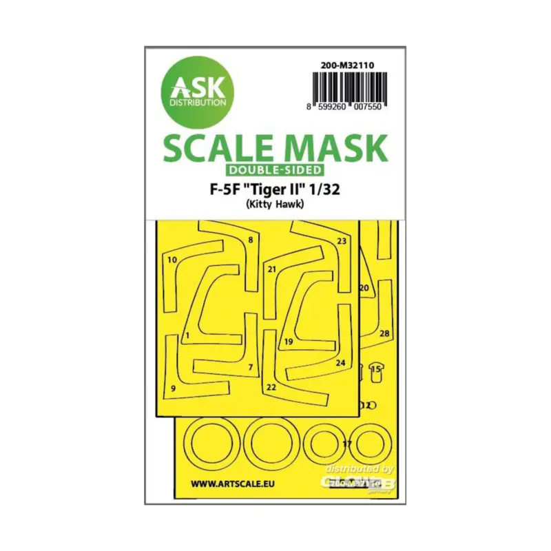 F-5F Tiger II double-sided express fit mask for Kitty Hawk Uitverkoop