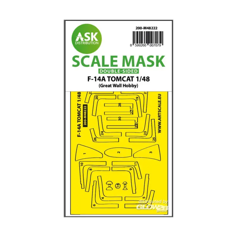 F-14A Tomcat double-sided express fit mask for Great Wall Hobby Express Levering