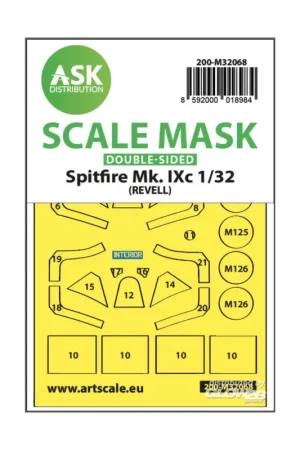 Direct Beschikbaar Spitfire Mk.IXc double-sided fit mask for Revell
