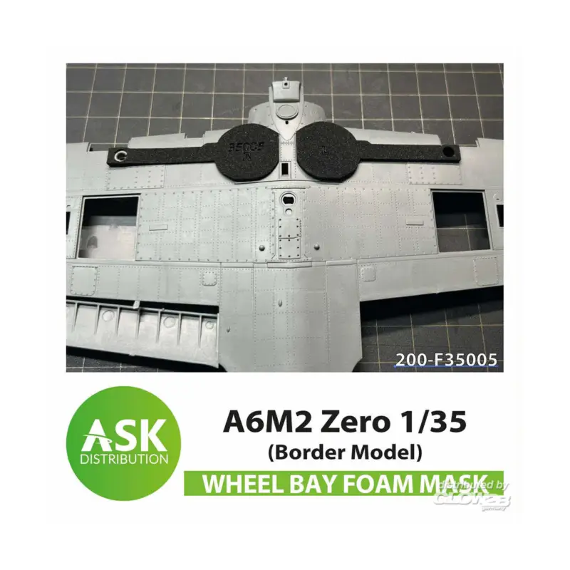 A6M2 Zero Wheel bays - FOAM flexibel express fit mask for Border Model Laatste Kans