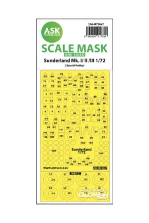 Sunderland Mk.I, Mk.II, Mk.III one-sided painting mask for Special Hobby Goedkoop