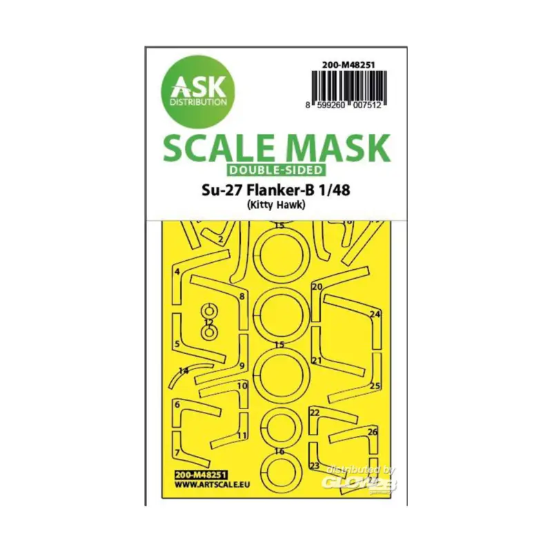 Su-27 Flanker-B double-sided express fit mask for Kitty Hawk Direct Beschikbaar