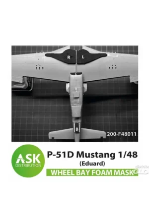P-51D Mustang FOAM flexibel wheel bay mask for Eduard Op = Op