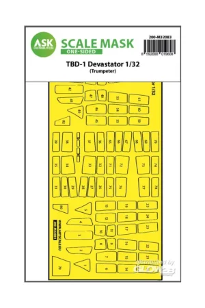 Snelle Levering TBD-1 Devastator one-sided express fit mask for Trumpeter