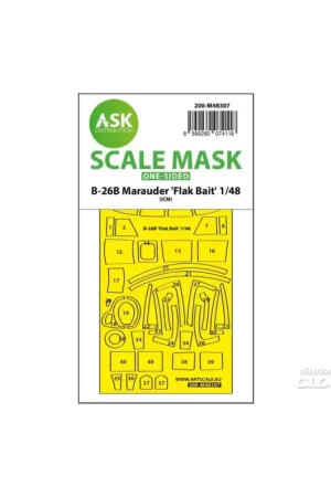 B-26B Marauder Flak Bait one-sided express fit mask for ICM Nieuw
