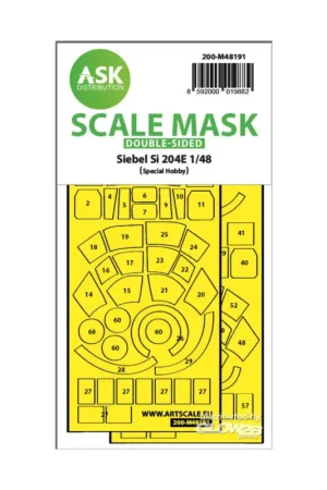 Siebel Si 204E double-sided realy fit and self adhesive express mask for Special Hobby Tijdelijk Beschikbaar