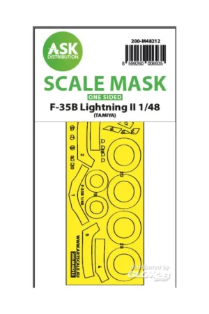 Bestseller F-35B Lightning II one-sided express fit mask for Tamiya
