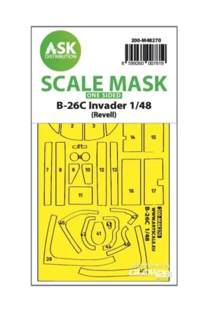 B-26C Invader one-sided express fit mask for Revell Aanbieding