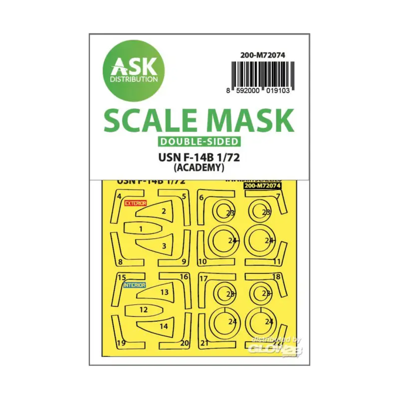 F-14B double-sided express fit mask for Academy Gereduceerde Prijs