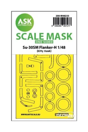 Su-30SM Flanker-H one-sided express fit mask for Kitty Hawk Beperkte Voorraad