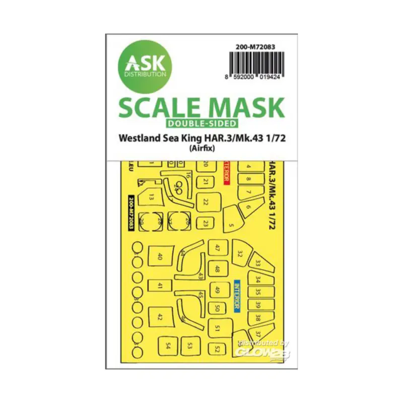 Westland Sea King HAR.3 / Mk.43 double-sided express fit mask for Airfix Bestseller