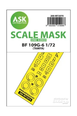 Bf 109G-6 one-sided express fit mask for Tamiya Alleen Vandaag