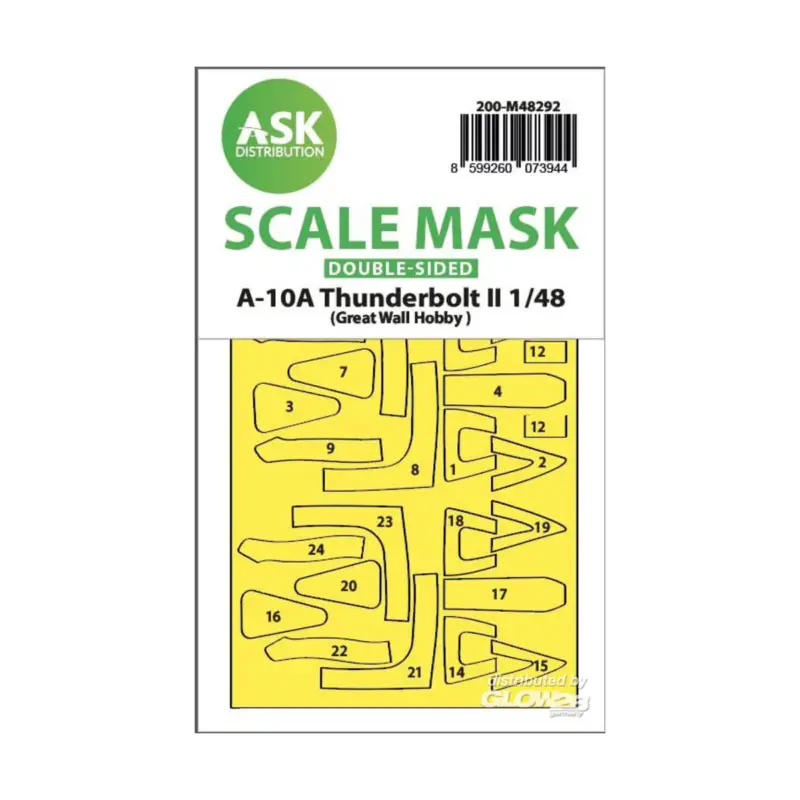 Tijdelijk Beschikbaar A-10A Thunderbolt II double-sided express fit mask for Great Wall Hobby