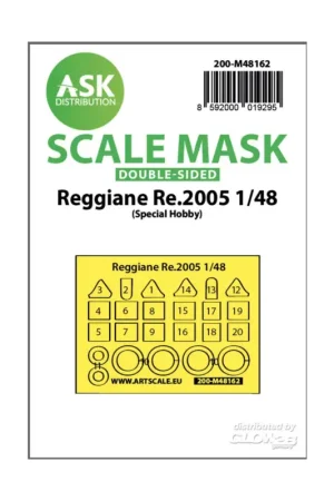 Reggiane Re.2005 double-sided fit express mask for Special Hobby Alleen Vandaag