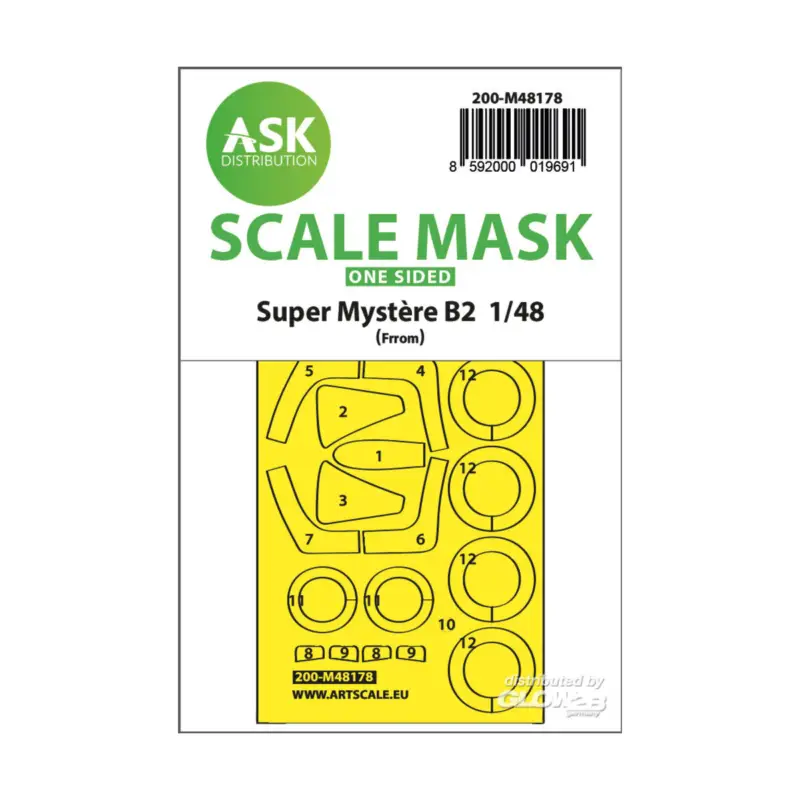 Speciale Aanbieding Super Mystére B2 one-sided express fit mask for Special Hobby