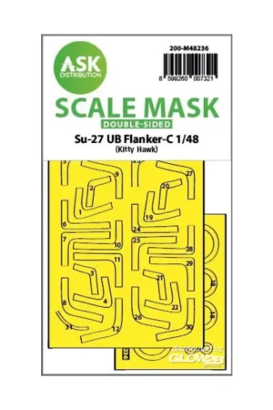 Su-27UB Flanker-C double-sided express fit mask for Kitty Hawk Bestseller
