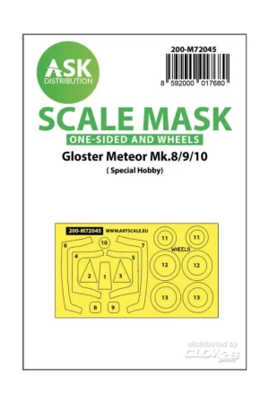 Snelle Levering Gloster Meteor Mk.8/9/10 one-sided painting mask for Special Hobby