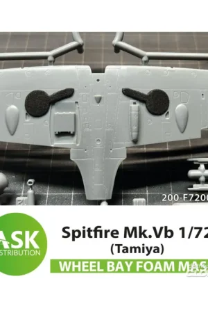 Spitfire Mk.Vb wheel bay FOAM flexibel mask for Tamiya Snelle Levering
