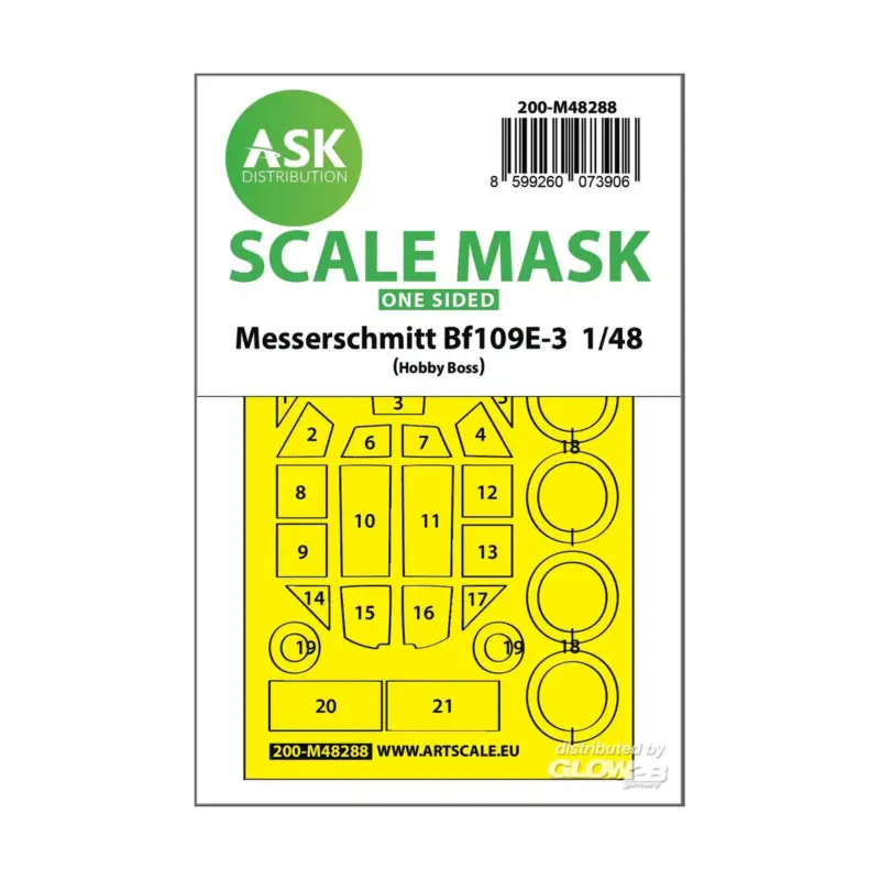 Bf 109E-3 one-sided express fit mask for Hobby Boss Superprijs