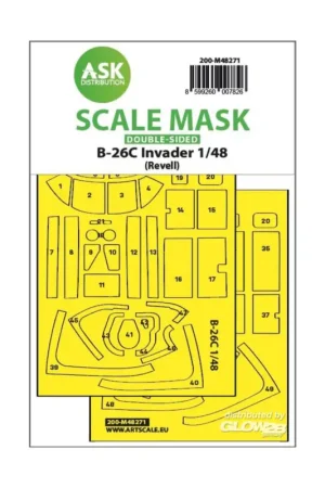 B-26C Invader double-sided express fit mask for Revell Merkproduct
