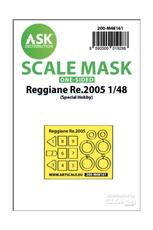 Reggiane Re.2005 one-sided fit express mask for Special Hobby Nieuw