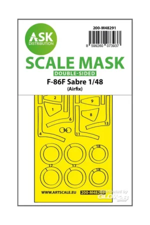 F-86F Sabre double-sided express fit mask for Airfix Snelle Levering