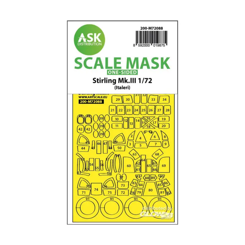 Stirling Mk.III one-sided express fit mask for Italeri Beste Prijs