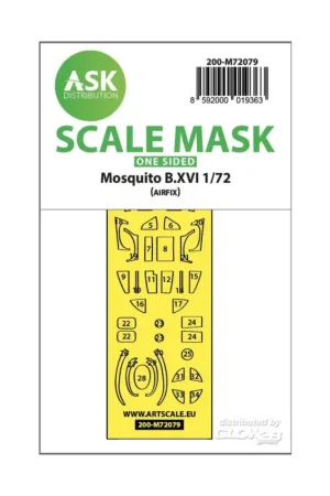 Express Levering Mosquito B.XVI one-sided express fit mask for Airfix