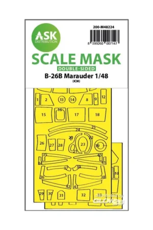 B-26B Marauder double-sided express fit mask for ICM Nieuw