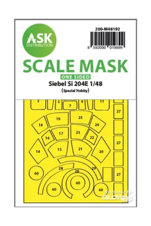 Siebel Si 204E one-sided realy fit and self adhesive express mask for Special Hobby Betaalbaar