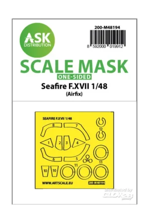 Seafire F.XVII one-sided fit and self adhesive express mask for Airfix Shop Nu