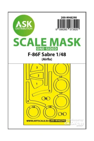 F-86F Sabre one-sided express fit mask for Airfix Veilige Betaling