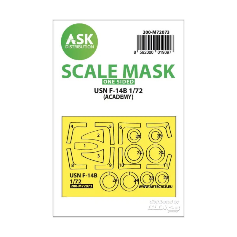 Populair F-14B one-sided express fit mask for Academy