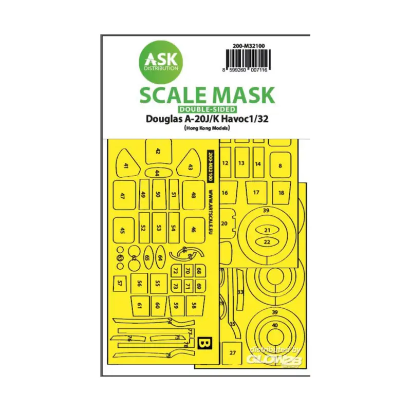 A-20J/K Havoc double-sided express mask for HK Models Actieprijs