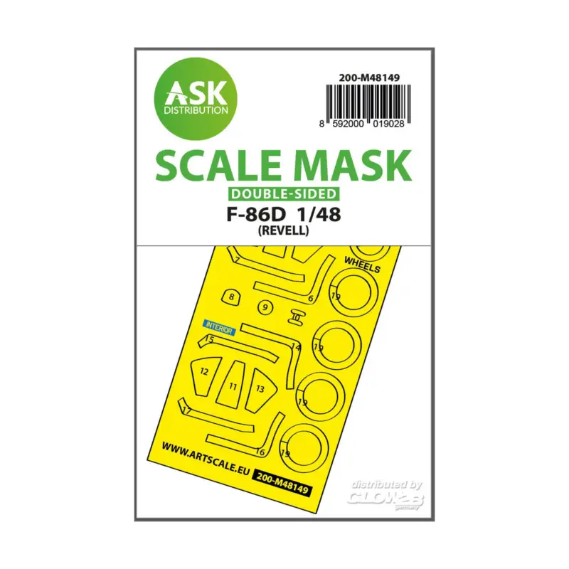 F-86D double-sided express fit mask for Revell Flitsaanbieding