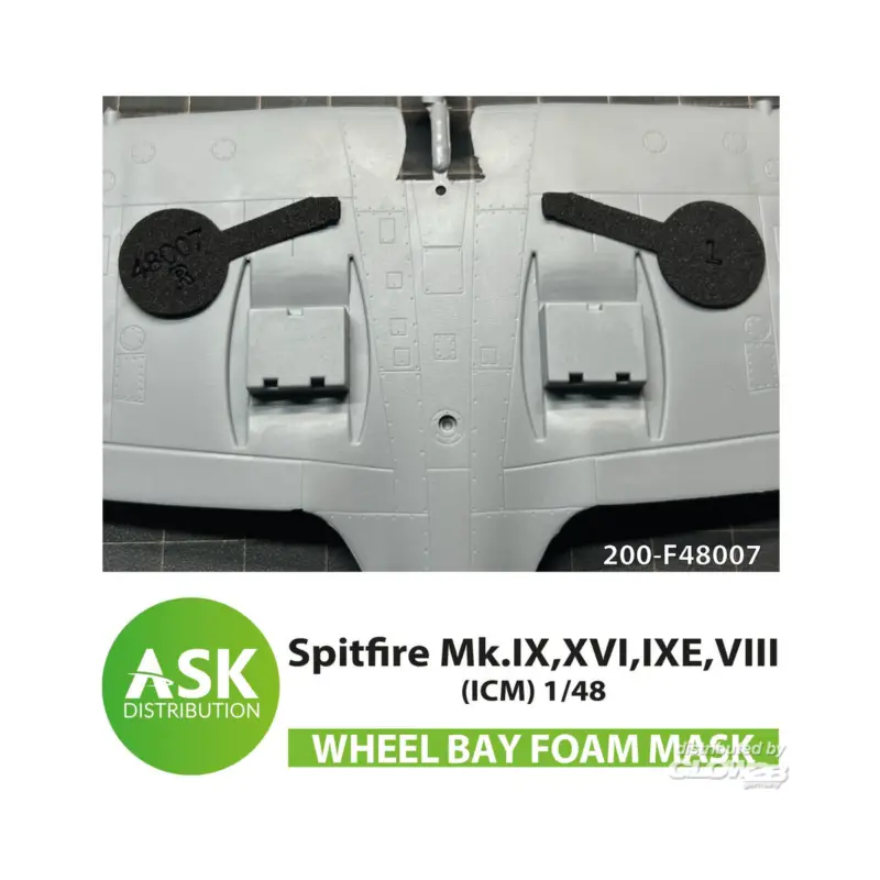 Aanbieding Spitfire Mk.IX, XVI, IXE, VIII FOAM flexibel wheel bay mask for ICM