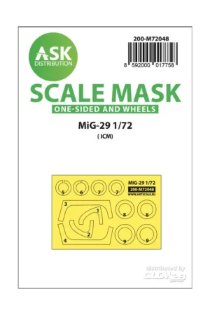 Bestseller MiG-29 one-sided painting express mask for ICM