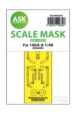 Snelle Levering Fw 190A-8 one-sided express fit mask for Eduard