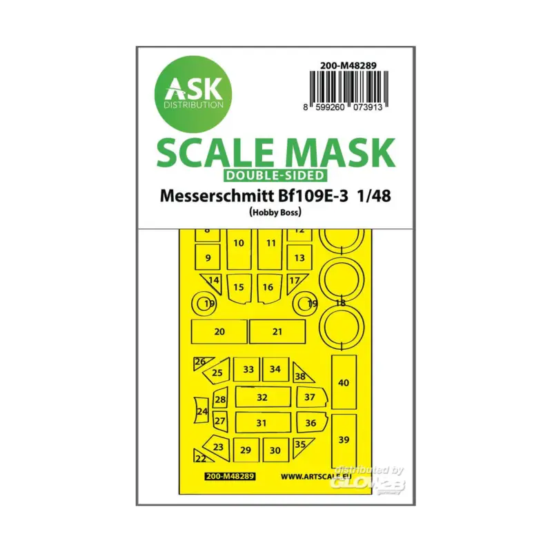 Bf 109E-3 double-sided express fit mask for Hobby Boss Favoriet