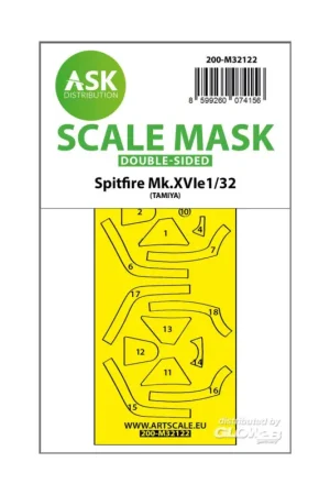 Beperkte Voorraad Spitfire Mk.XVIe double-sided express fit mask for Tamiya