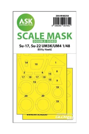 Snelle Levering Su-17, Su-22 UM3K/UM4 double-sided express fit mask for Kitty Hawk