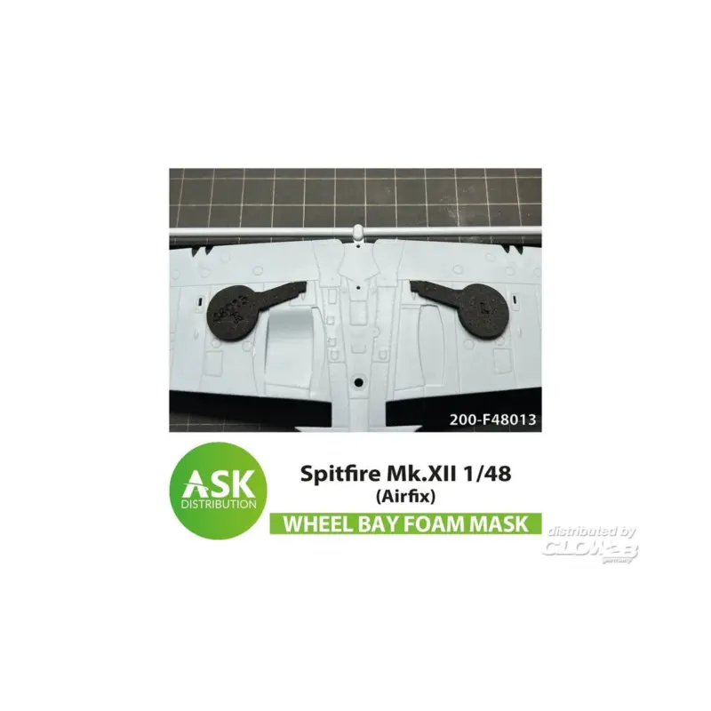 Snelle Levering Spitfire Mk.XII FOAM flexibel wheel bay mask for Airfix