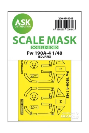 Tijdelijk Beschikbaar Fw 190A-4 double-sided express fit mask for Eduard